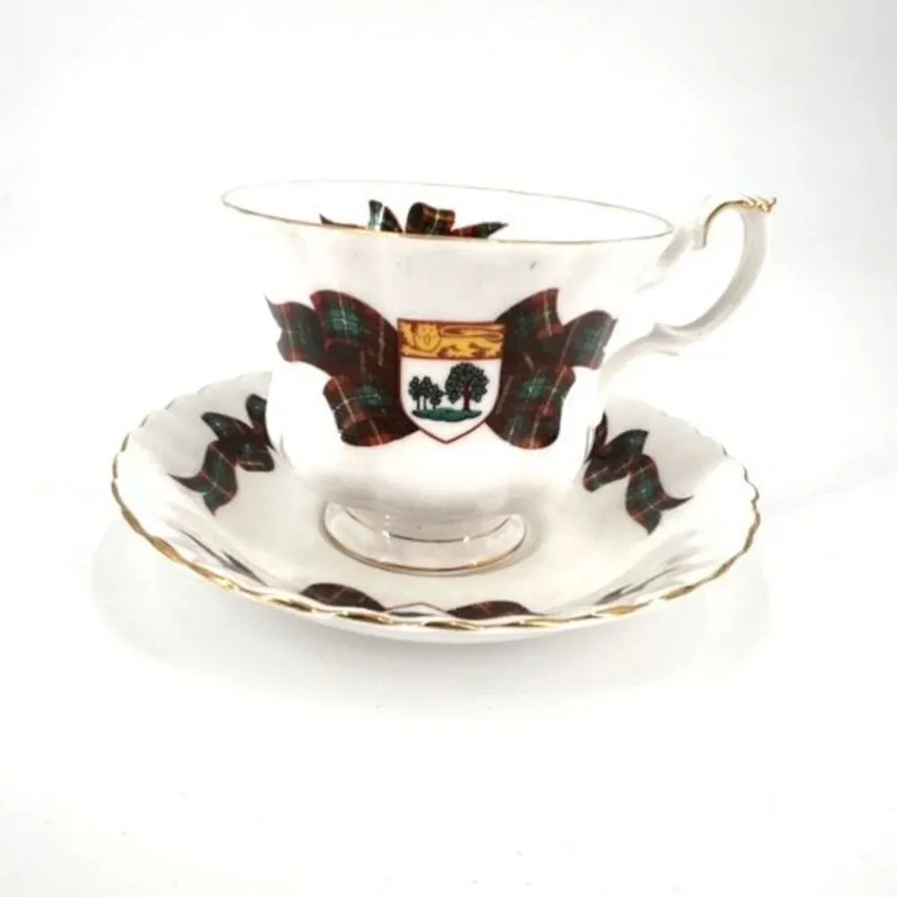 Royal Albert Fine Bone China England Tartan Prince Edward Isle‎ Cup & Saucer Set